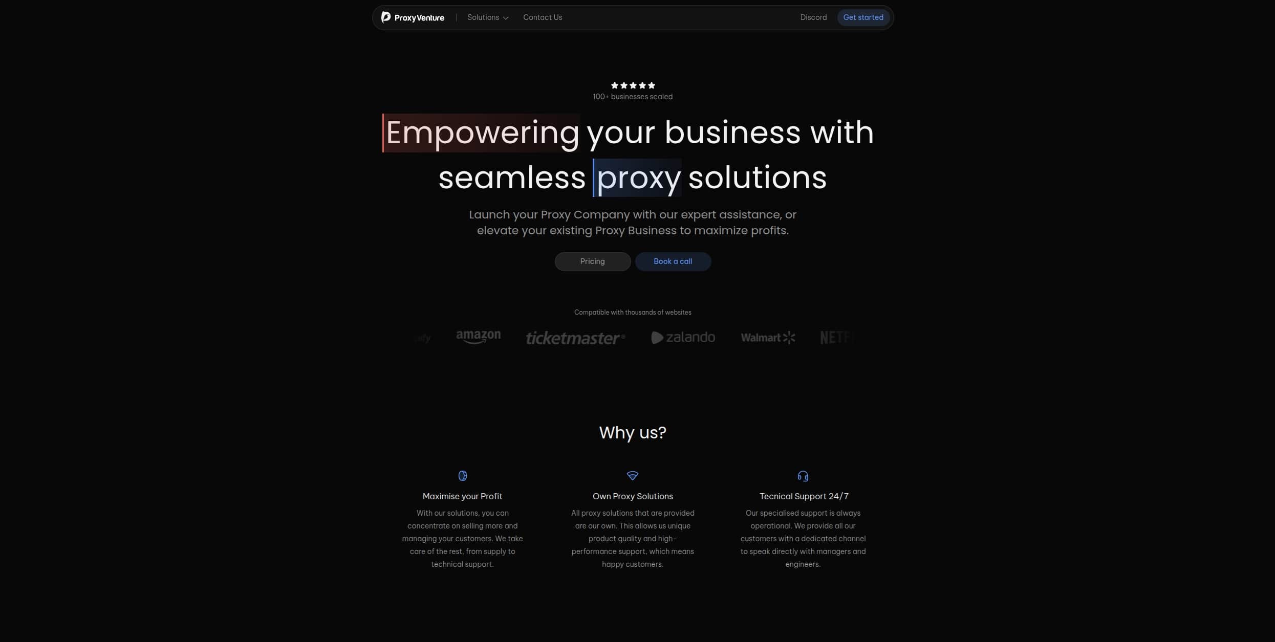 ProxyVenture Platform Interface