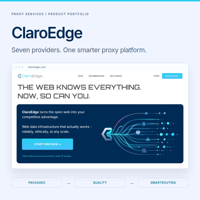 ClaroEdge — Multi-provider Proxy Platform